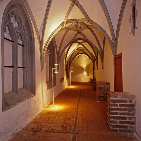 Ochsenhausen monastery, interior view over the cloister