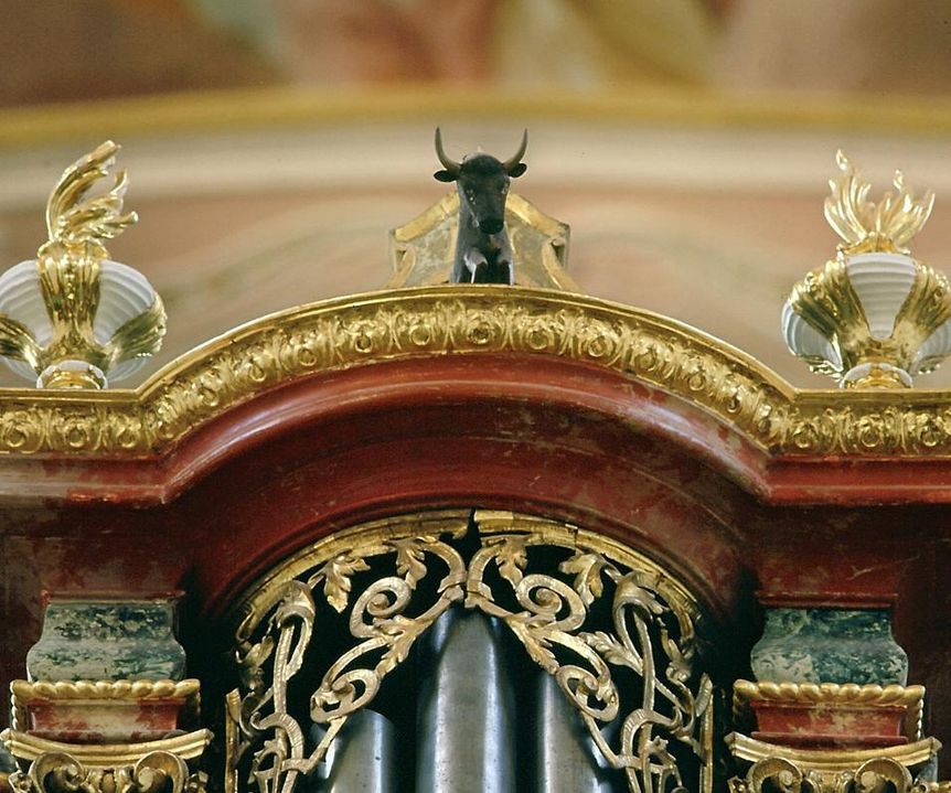 Öchsleregister an der Gabler-Orgel in der Klosterkirche von Kloster Ochsenhausen